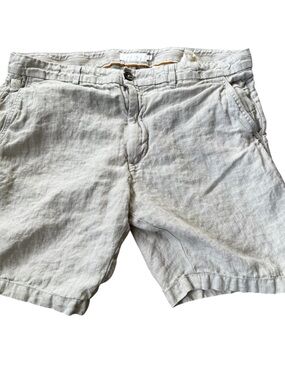 Porter & Ash men’s Lightweight 100% Linen Shorts in Natural Beige size 38